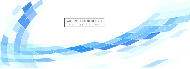 Wall Mural - Abstract blue mosaic banner template vector