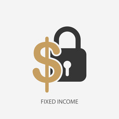 Fixed income icon. New trendy fixed income vector illustration symbol for app, logo, web, ui.