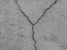 Gray Concrete Floor With Crack Texture