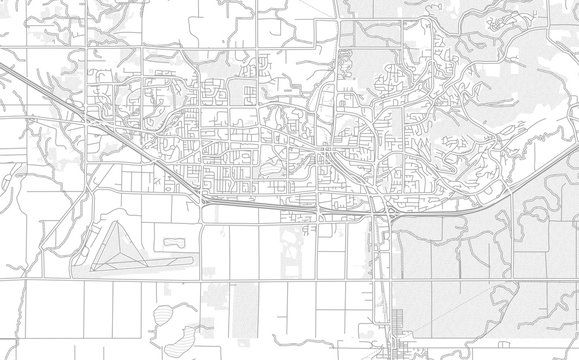 abbotsford, british columbia, canada, bright outlined vector map