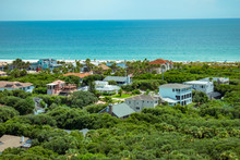 Ponce De Leon Inlet, Florida. July 19, 2019 . Panoramic View Of Condos And Buildings At Ponce De Leon Inlet Area 2