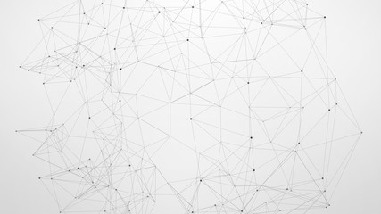 Abstract plexus background with connecting dots and lines. Global network connection, digital technology and communication concept.