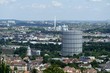 Panorama-Ansicht von Stuttgart mit den Stadtteilen Gaisburg mit der Gaisburger Kirche und dem Gaskessel, Bad Cannstatt und Münster mit dem Müllheizkraftwerk