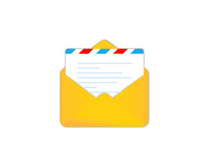 Leinwandbilder - Email icon. Envelope. Mail services. Message, letter icon