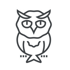 Poster - Line icon owl