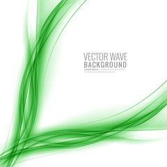 Wall Mural - Abstract creative stylish green wave background