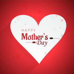 Wall Mural - Happy mother's day card beautiful love heart background