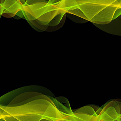 Wall Mural - Abstract colorful line wave background vector