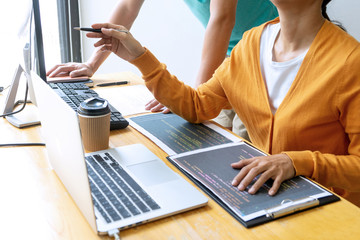 programmer work with developing programming