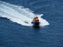 Lifeboat In The Sea