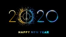 Happy New Year 2020, Animation Looping Background.