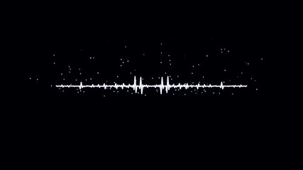 Wall Mural - monochrome voice record, artificial intelligence, waveform equalizer and visualization of audio wave