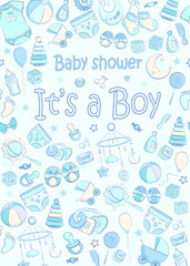 Naklejka na meble Vector baby shower invitation