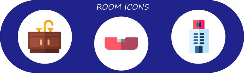 Sticker - room icon set