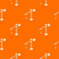 Wall Mural - Tower crane pattern vector orange for any web design best