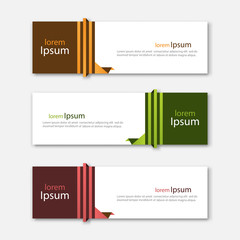 Wall Mural - set of abstract design banner template.