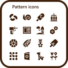 Wall Mural - pattern icon set