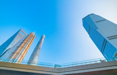 The Urban Architectural Scenery of Lujiazui in Shanghai, China