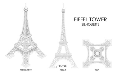 eiffel tower. different design.
