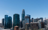 Fototapeta Nowy Jork - Beautiful view of the San Francisco downtown on a clear summer day, Northern California