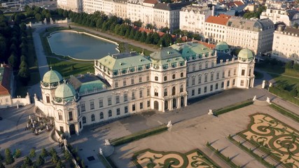 Canvas Print - Aerial view of Belvedere Palace