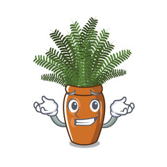 Wall Mural - Grinning boston fern isolated with the character