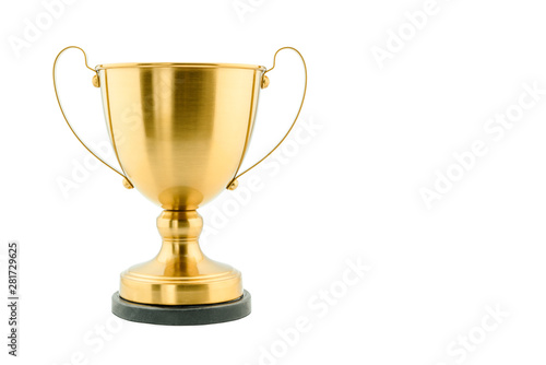 Cuadros en Lienzo Brass steel trophy, dual handle neo-classic, isolated on white