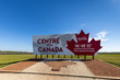 Sign of the center of Canada in Manitoba