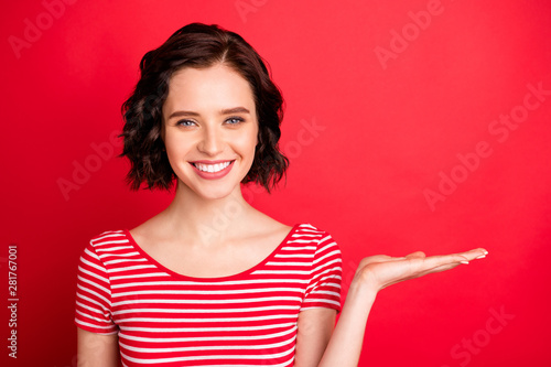 Cuadros en Lienzo Close-up portrait of her she nice attractive lovely charming cute cheerful cheer