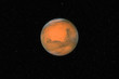 Planet Mars against dark starry sky background in Solar System, elements of this image furnished by NASA
