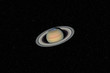 Planet Saturn against dark starry sky background in Solar System, elements of this image furnished by NASA