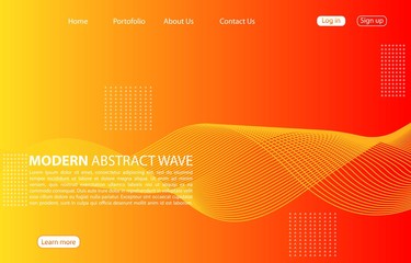 Modern abstract wave background.Landing page abstract wave design.