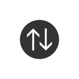 Fototapeta  - Up, down Arrow icon. Vector illustration, flat design.