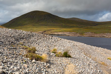 Low Water At Loch Glascarnoch In The Scottish Highlands