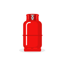 Gas Cylinder Vector Tank. Lpg Propane Bottle Icon Container. Oxygen Gas Cylinder Canister Fuel Storage