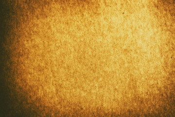 Aufkleber - Full frame old gold brown paper texture background with vignette for design backdrop or overlay design