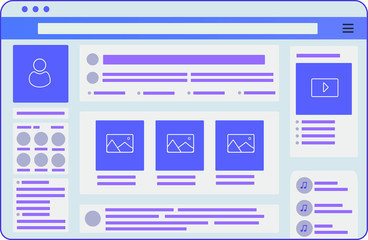 browser web site window layout vector