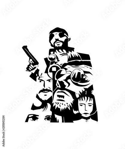Cuadros en Lienzo beautiful drawing on a white background