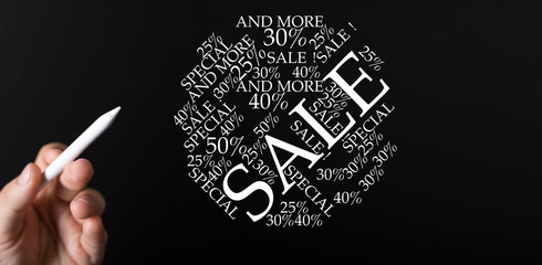 SALE CONCEPT DIGITAL in hand