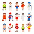 © Алёна Игдеева - Vector set of different sportsmans in cartoon style.