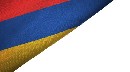 Armenia flag left side with blank copy space