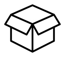 Empty Open Shipping Box Or Unboxing Line Art Vector Icon For Apps And Websites