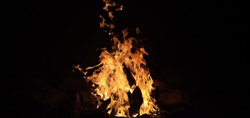 fire in the dark