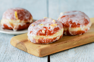 Fat Thursday celebration - traditional polish donuts filled with marmalade.