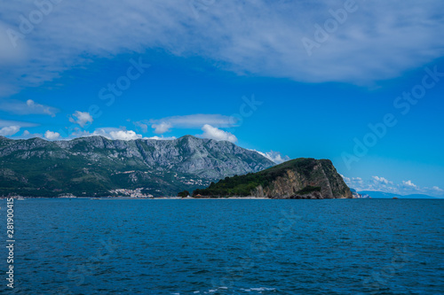 Montenegro Beautiful Small Green Islet Sveti Nikola With