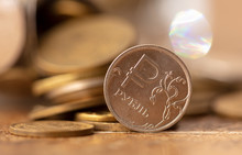 Coin Ruble On The Table