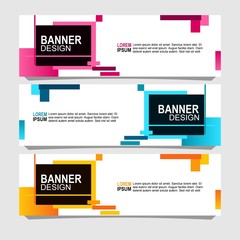 Wall Mural - Bundle of 18 Vector abstract design banner web template.