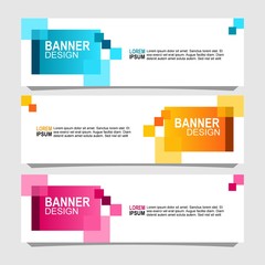 Wall Mural -  Vector abstract design banner web template.