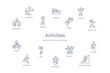 © zaurrahimov - activities concept 14 outline icons
