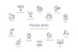 © zaurrahimov - people skills concept 14 outline icons